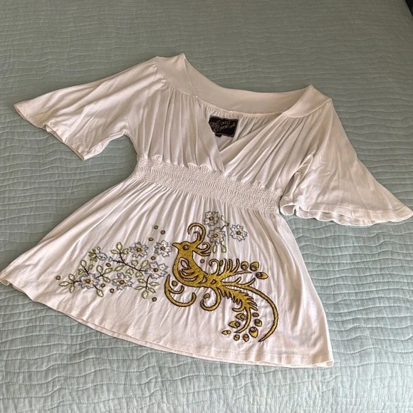 Soul Revival White Embroidered Women's Top - Picture 1 of 5